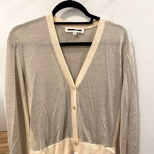 MCQueen lightweight cardi with white peplum detail